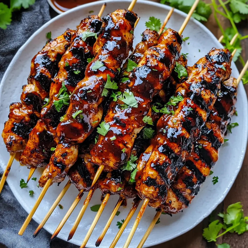 Fire up your grill for these delicious Honey Chipotle Grilled Chicken Skewers! Juicy chicken is marinated in a sweet and spicy honey chipotle sauce that brings a burst of flavor. Perfect for summer barbecues, family dinners, or meal prep. Save this recipe to enjoy a tasty and easy weeknight dinner or outdoor gathering!