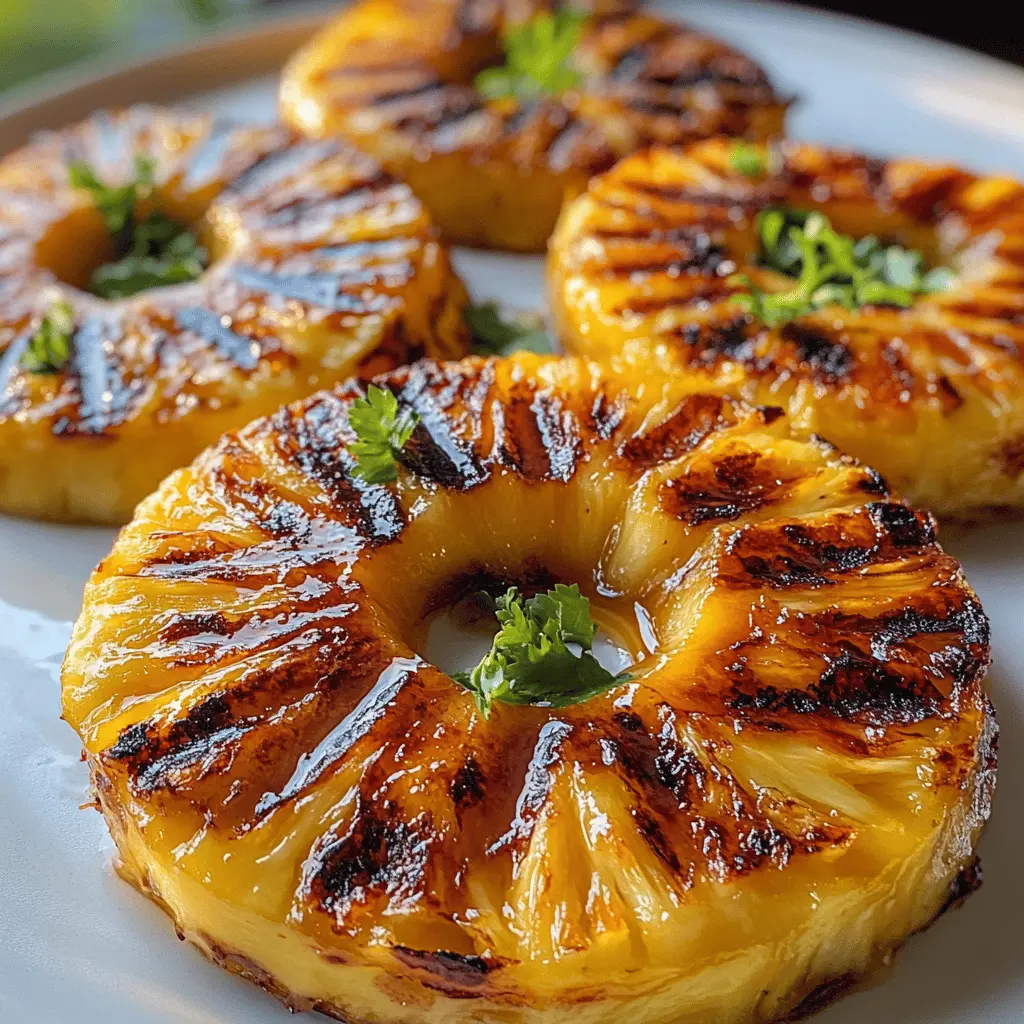 Sweet, tangy, and oh-so-delicious, this Honey Glazed Grilled Pineapple is the perfect summer treat! Featuring fresh pineapple slices drizzled with golden honey, it's an easy dessert that brings a burst of tropical flavor to your table. Great for barbecues, picnics, or as a simple evening snack. Save this pin to enjoy a slice of paradise anytime!