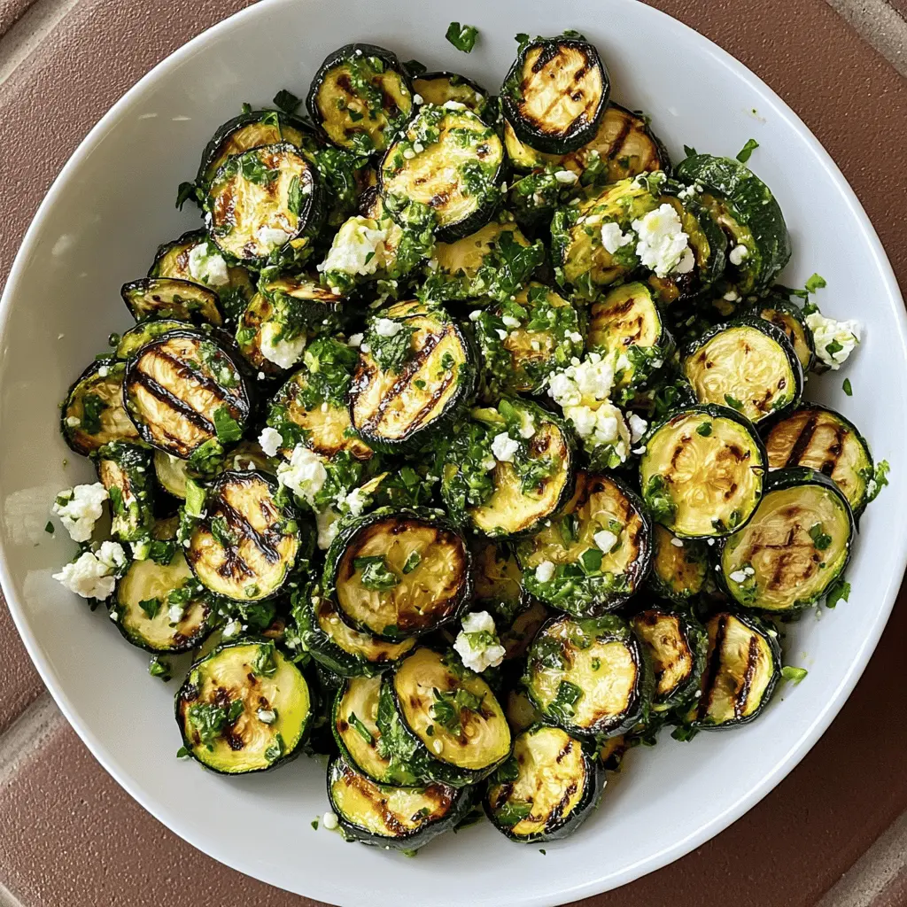 Brighten up your meals with this Mediterranean Style Grilled Zucchini Salad! Featuring fresh zucchini, juicy tomatoes, and a zesty dressing, this salad is perfect for summer gatherings or as a light lunch. Quick to prepare and packed with vibrant flavors, it's a dish that everyone will love. Save this recipe to make it a staple for your next barbecue or picnic!