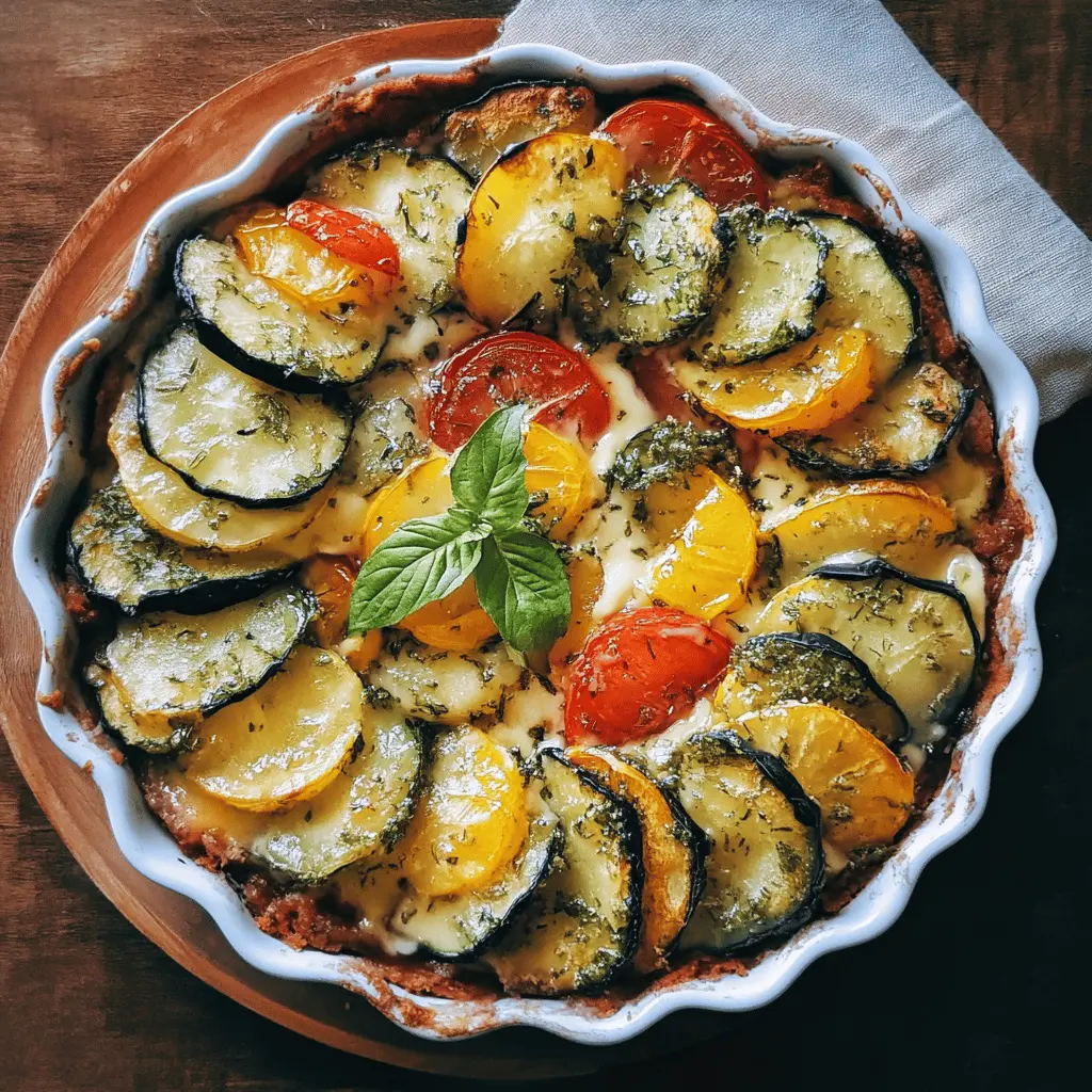 Lighten up your summer meals with this vibrant Summer Gratin! Packed with fresh vegetables like zucchini, tomatoes, and corn, this dish is both colorful and delicious. A sprinkle of cheese adds just the right touch of creaminess. Perfect for lunch or dinner gatherings, this gratin will quickly become a favorite! Save this recipe to impress your friends and family at your next summer BBQ or picnic!