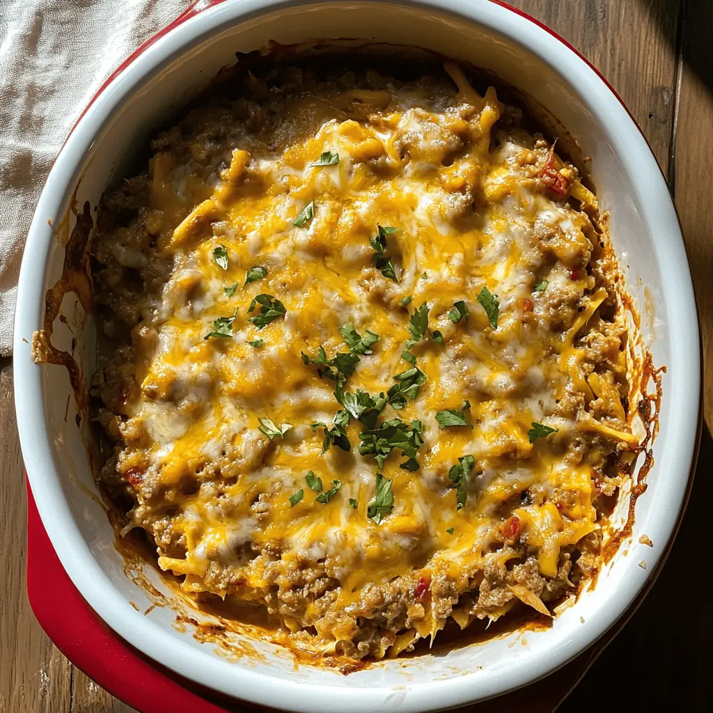 This Taco Crock Pot Hashbrown Casserole is the ultimate comfort dish with a twist! Combining crispy hashbrowns, zesty taco seasoning, and gooey cheese, it's perfect for busy weeknights and gatherings. Plus, it's all made in one pot for easy cleanup. Save this recipe for your next family dinner or game day feast!